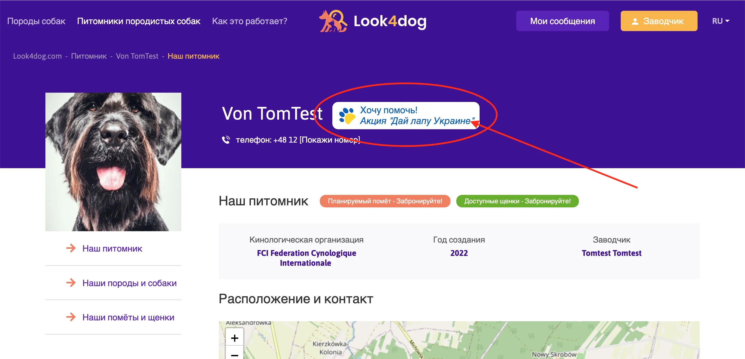 Акция Дай Лапу Украине